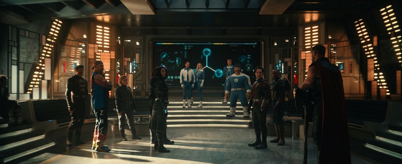 Avengers 5: Doomsday : Bild Joseph Quinn, Ebon Moss-Bachrach, David Harbour, Chris Hemsworth, Pedro Pascal, Paul Rudd, Wyatt Russell, Vanessa Kirby, Hannah John-Kamen, Florence Pugh, Anthony Mackie