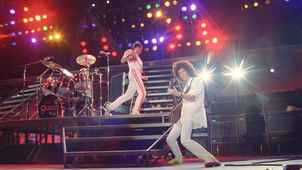 Queen Budapest : Bild Freddie Mercury, Brian May, Queen
