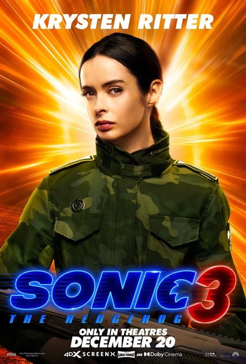 Sonic The Hedgehog 3 : Kinoposter