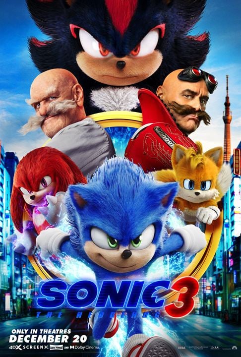 Sonic The Hedgehog 3 : Kinoposter