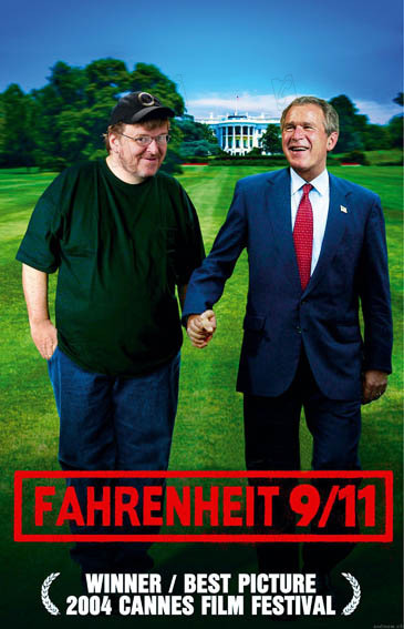 Fahrenheit 9/11 : Bild George W. Bush, Michael Moore