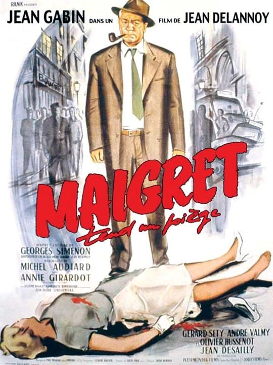 Kommissar Maigret stellt eine Falle : Kinoposter Jean Gabin, Jean Delannoy