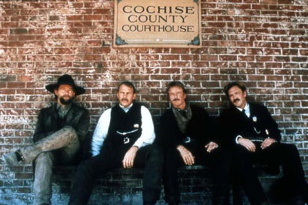 Wyatt Earp : Bild Jim Caviezel, Linden Ashby, Lawrence Kasdan, Kevin Costner, Michael Madsen
