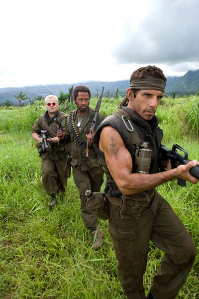 Tropic Thunder : Bild Ben Stiller, Robert Downey Jr., Jack Black, Jeff Portnoy