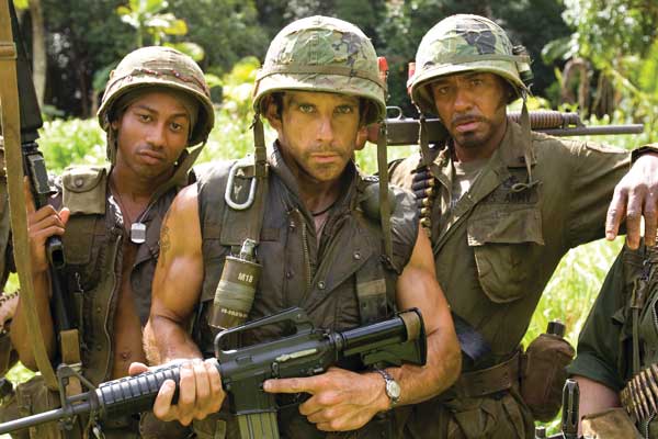 Tropic Thunder : Bild Ben Stiller, Brandon T. Jackson, Robert Downey Jr.