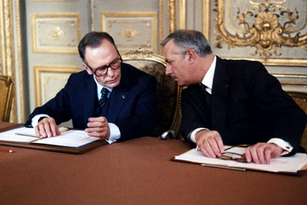 Eine politische Liebesaffäre : Bild Francis Girod, Michel Serrault, Jean-Louis Trintignant