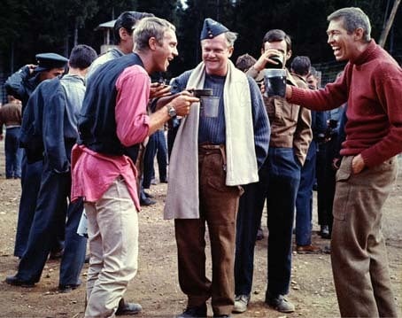 Gesprengte Ketten : Bild John Sturges, James Coburn, Steve McQueen