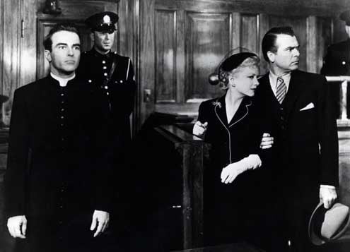 Ich beichte : Bild Anne Baxter, Alfred Hitchcock, Montgomery Clift