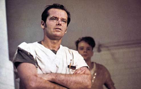 Einer flog über das Kuckucksnest : Bild Jack Nicholson, Milos Forman