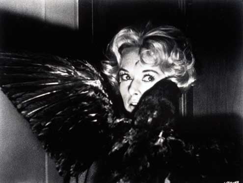 Die Vögel : Bild Tippi Hedren, Alfred Hitchcock