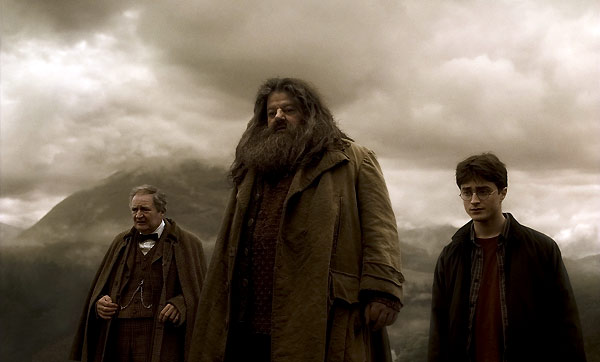 Harry Potter und der Halbblutprinz : Bild Robbie Coltrane, Daniel Radcliffe, Jim Broadbent