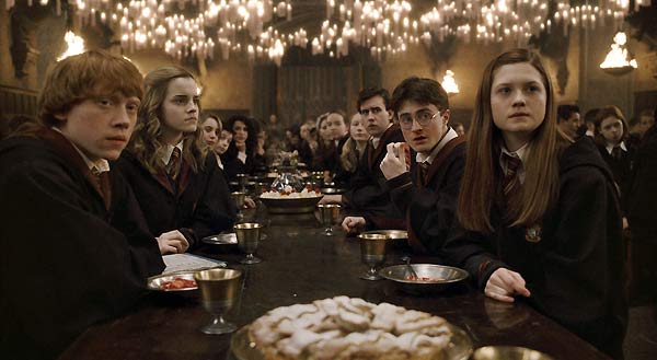 Harry Potter und der Halbblutprinz : Bild Rupert Grint, Daniel Radcliffe, Emma Watson, Matthew Lewis, Bonnie Wright