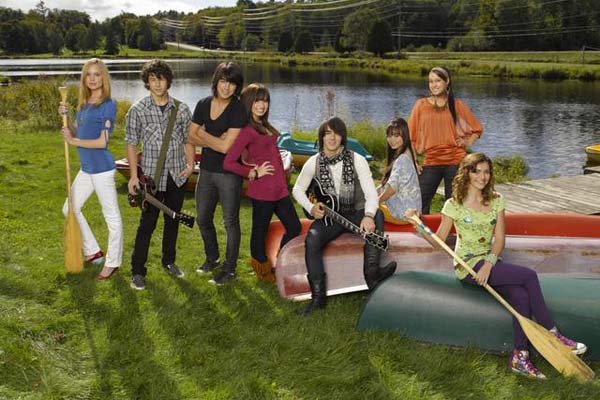 Camp Rock : Bild Nick Jonas, Kevin Jonas, Demi Lovato, Matthew Diamond, Anna Maria Perez de Tagle, Meaghan Martin, Joe Jonas