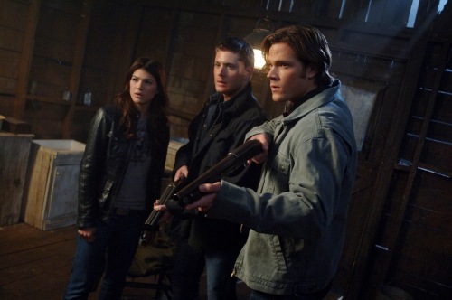 Supernatural : Bild Jared Padalecki, Jensen Ackles, Genevieve Padalecki
