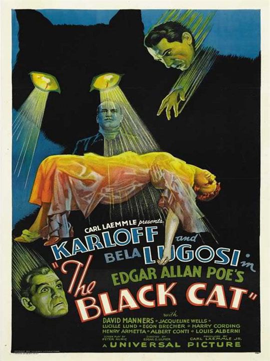 Die schwarze Katze : Kinoposter