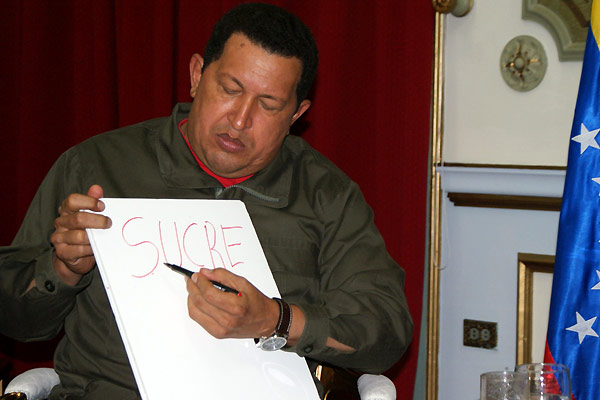 South of the Border : Bild Hugo Chavez, Oliver Stone