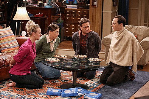 The Big Bang Theory : Bild Johnny Galecki, Mayim Bialik, Kaley Cuoco, Jim Parsons