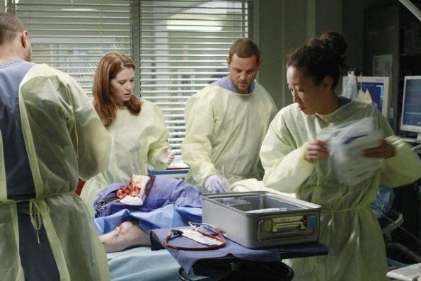 Grey's Anatomy - Die jungen Ärzte : Bild Sandra Oh, Justin Chambers (I), Sarah Drew