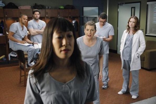Grey's Anatomy - Die jungen Ärzte : Bild Justin Chambers (I), Ellen Pompeo, Jesse Williams, Sarah Drew, Robert Baker, Sandra Oh