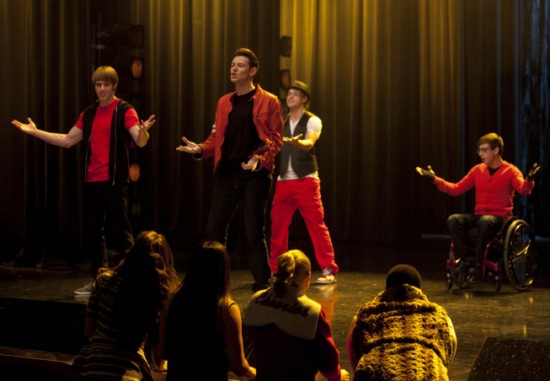 Glee : Bild Kevin McHale, Chord Overstreet, Blake Jenner, Cory Monteith
