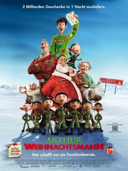 Arthur Weihnachtsmann : Kinoposter
