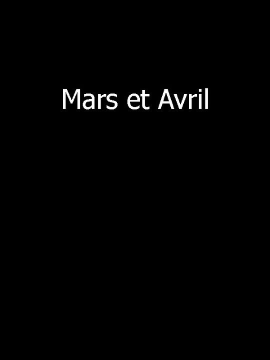 Mars et Avril : Kinoposter