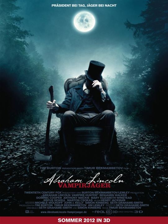 Abraham Lincoln Vampirjäger : Kinoposter