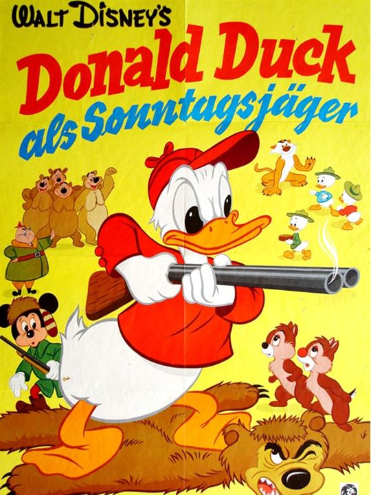 Donald Duck als Sonntagsjäger : Kinoposter
