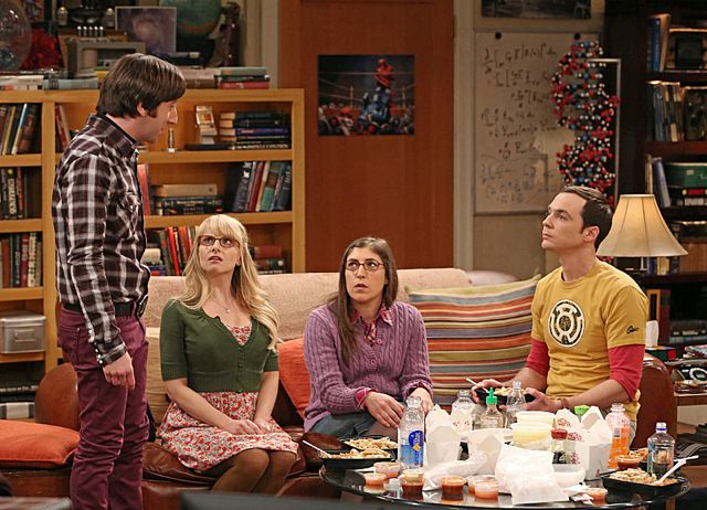 The Big Bang Theory : Bild Melissa Rauch, Mayim Bialik, Jim Parsons, Simon Helberg