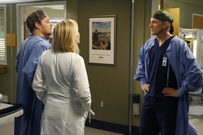 Grey's Anatomy - Die jungen Ärzte : Bild Jessica Capshaw, Patrick Fabian, Justin Chambers (I)