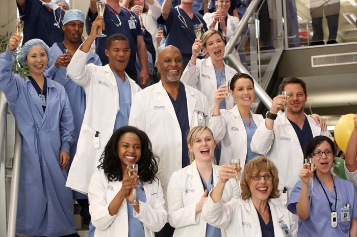 Grey's Anatomy - Die jungen Ärzte : Bild Camilla Luddington, Jerrika Hinton, James Pickens Jr., Tessa Ferrer, Justin Chambers (I), Gaius Charles