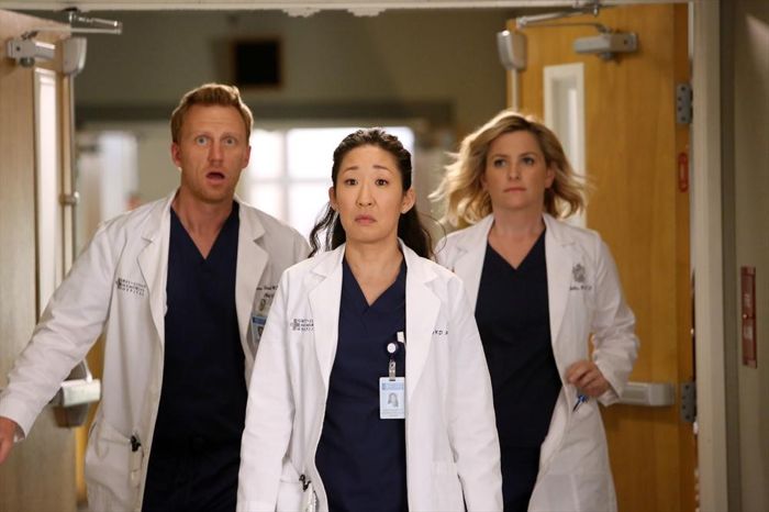 Grey's Anatomy - Die jungen Ärzte : Bild Jessica Capshaw, Sandra Oh, Kevin McKidd