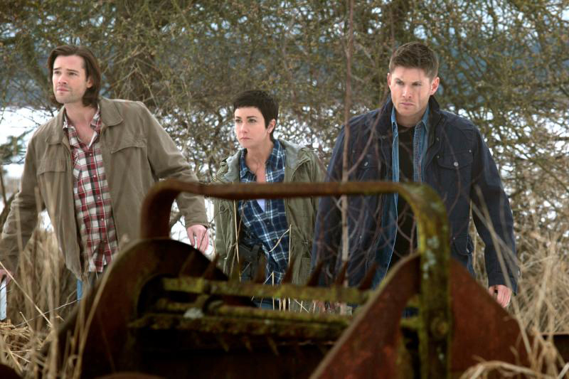 Supernatural : Bild Jared Padalecki, Jensen Ackles, Kim Rhodes