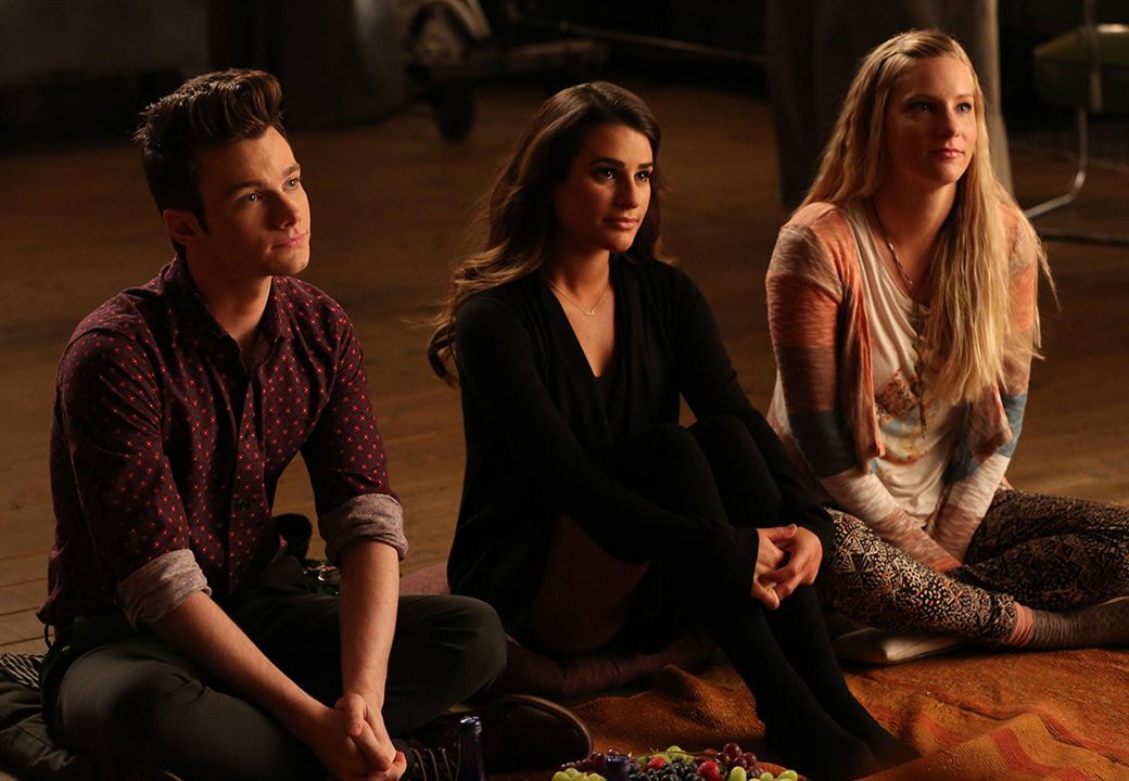 Bild Lea Michele, Chris Colfer, Heather Morris