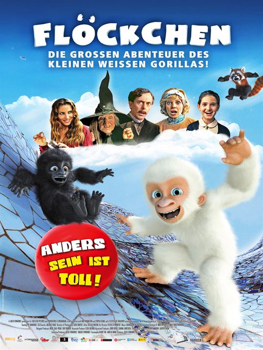 Flöckchen - Die großen Abenteuer des kleinen weißen Gorillas! : Kinoposter