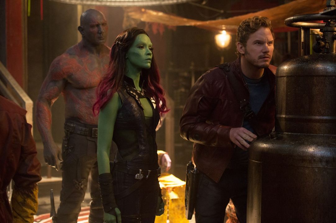 Guardians Of The Galaxy : Bild Dave Bautista, Zoe Saldana, Chris Pratt