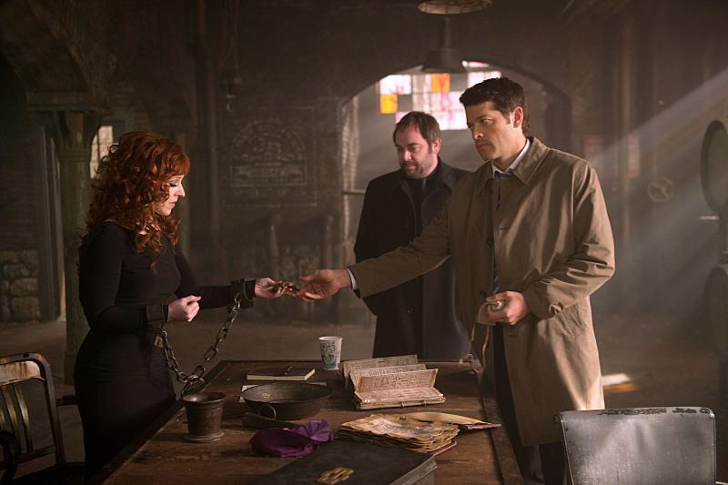 Supernatural : Bild Mark Sheppard, Ruth Connell, Misha Collins