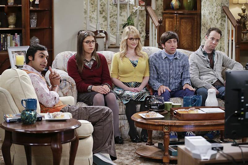 The Big Bang Theory : Bild Melissa Rauch, Mayim Bialik, Kunal Nayyar, Kevin Sussman, Simon Helberg