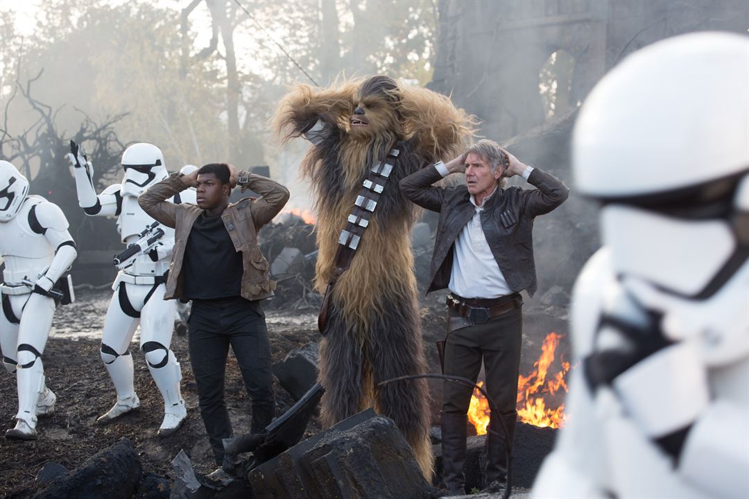 Star Wars 7: Das Erwachen der Macht : Bild Harrison Ford, John Boyega, Peter Mayhew