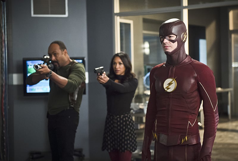 The Flash : Bild Jesse L. Martin, Candice Patton, Grant Gustin