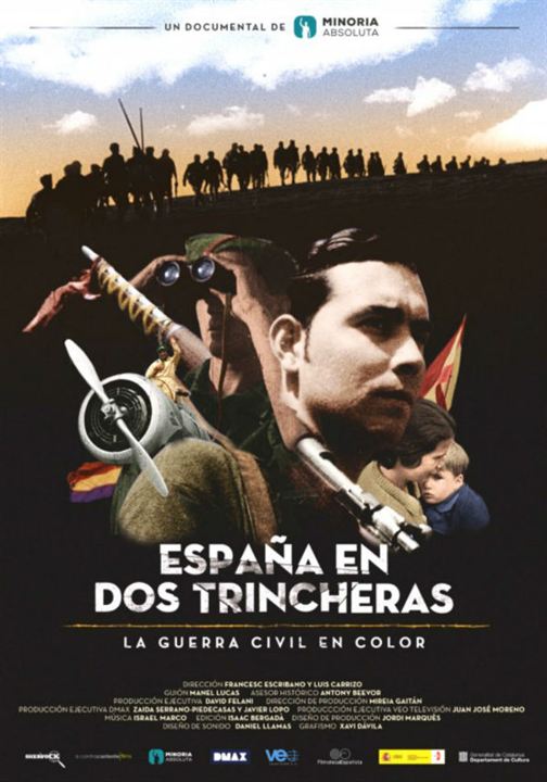 España en dos trincheras. La guerra civil en color : Kinoposter