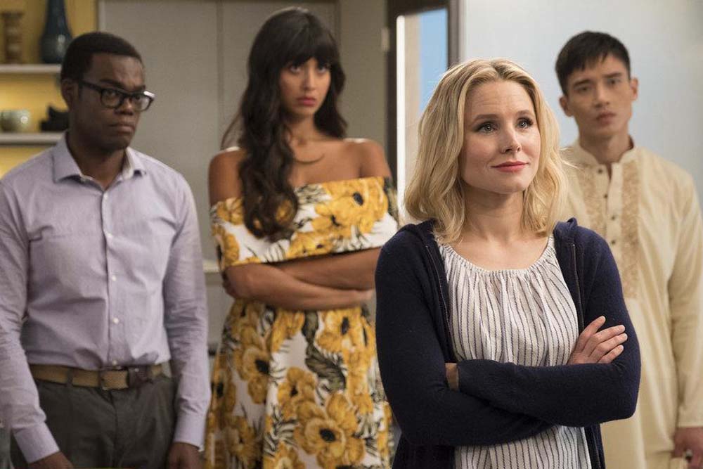 The Good Place : Bild Kristen Bell, William Jackson Harper, Manny Jacinto, Jameela Jamil