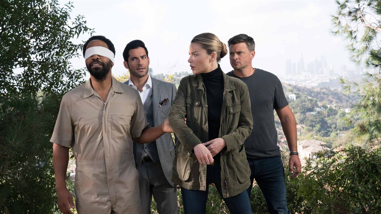 Lucifer : Bild Tom Ellis, Lauren German, Tom Welling