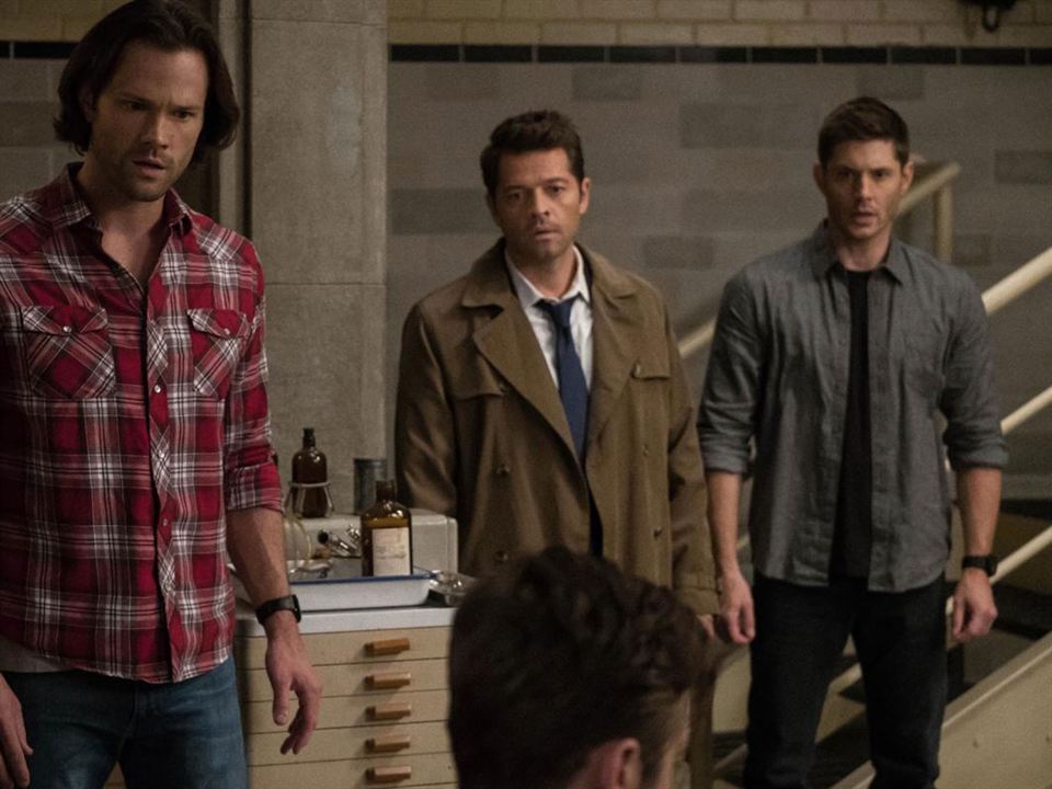 Supernatural : Bild Misha Collins, Jared Padalecki, Jensen Ackles