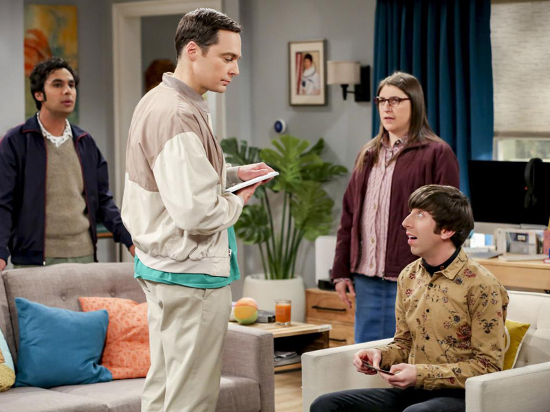 The Big Bang Theory : Bild Jim Parsons, Kunal Nayyar, Simon Helberg, Mayim Bialik