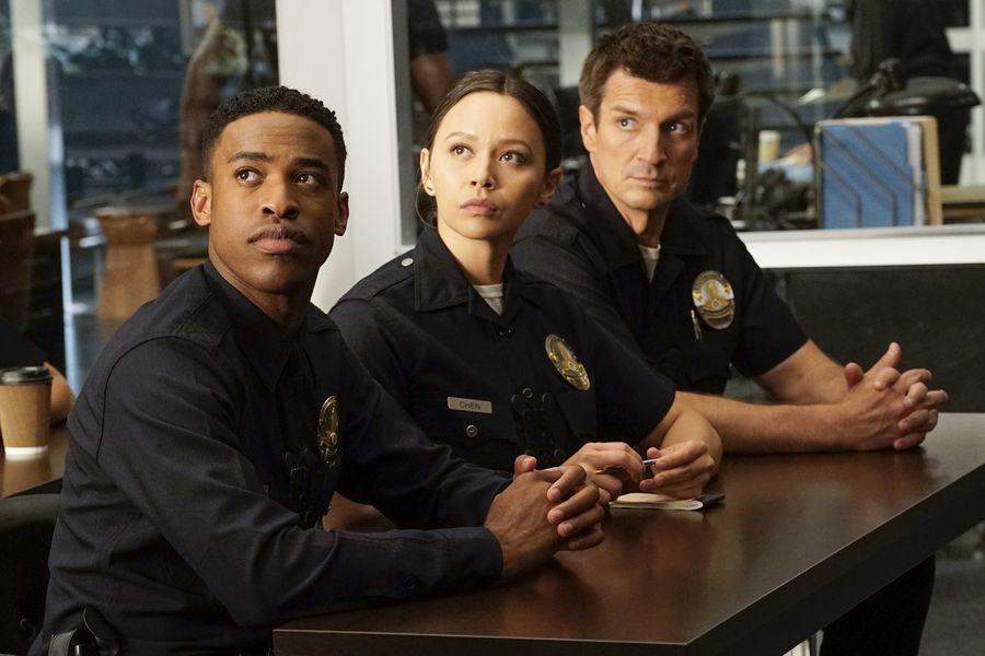 The Rookie : Bild Nathan Fillion, Melissa O'Neil, Titus Makin Jr.