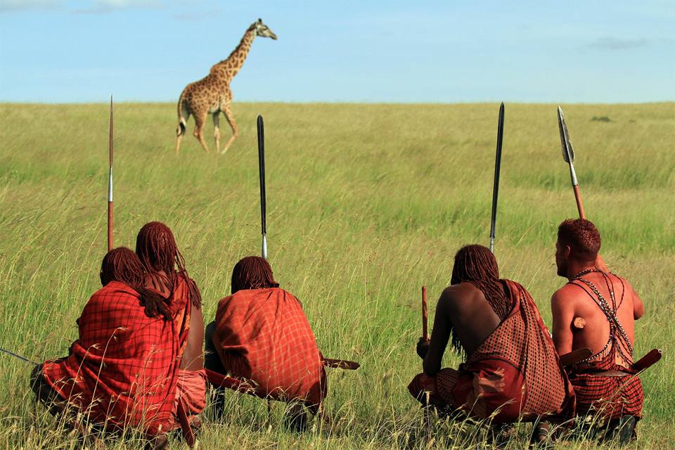 Der weiße Massai Krieger : Bild