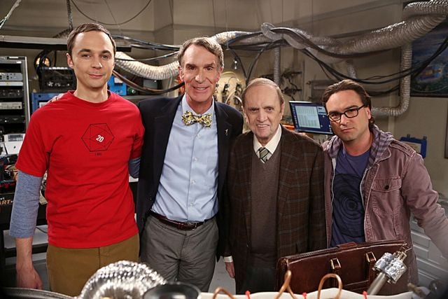 The Big Bang Theory : Bild Johnny Galecki, Jim Parsons, Bill Nye, Bob Newhart